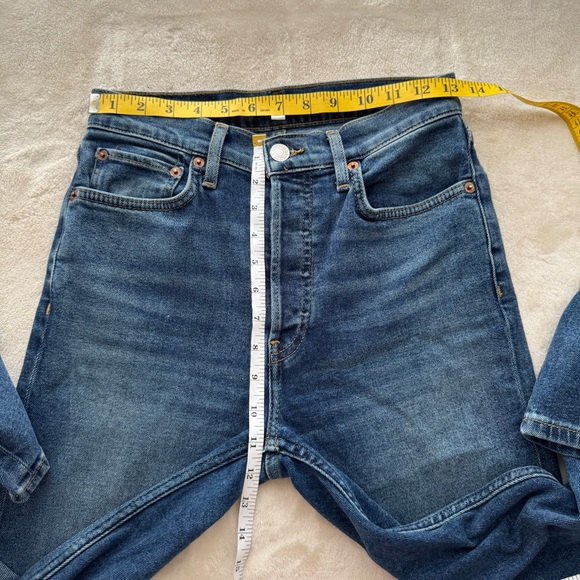 RE/DONE Originals 90s High Rise Ankle Crop in Dark 1 Size 26 - Picture 9 of 10